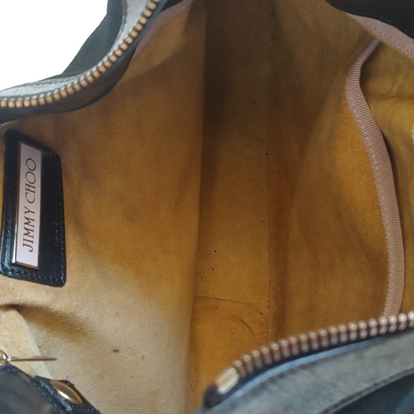 Jimmy Choo Black Leather and Suede Hobo Bag Luxury - Picture 15 of 17